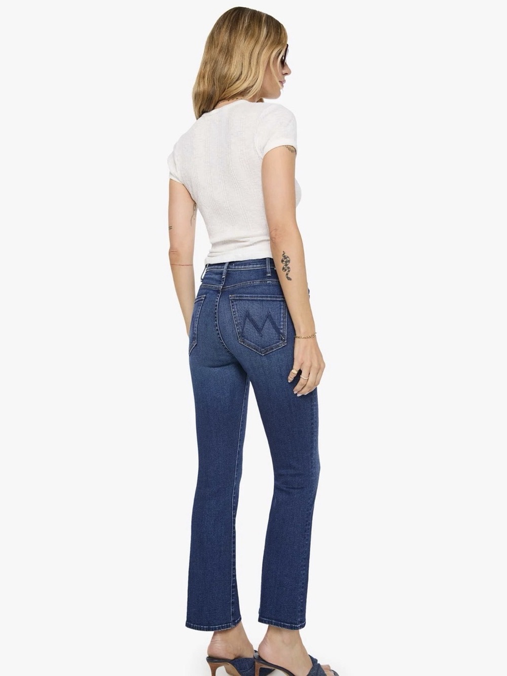 MOTHER • NWT The Hustler ankle jeans in taking chances size 31 stretch